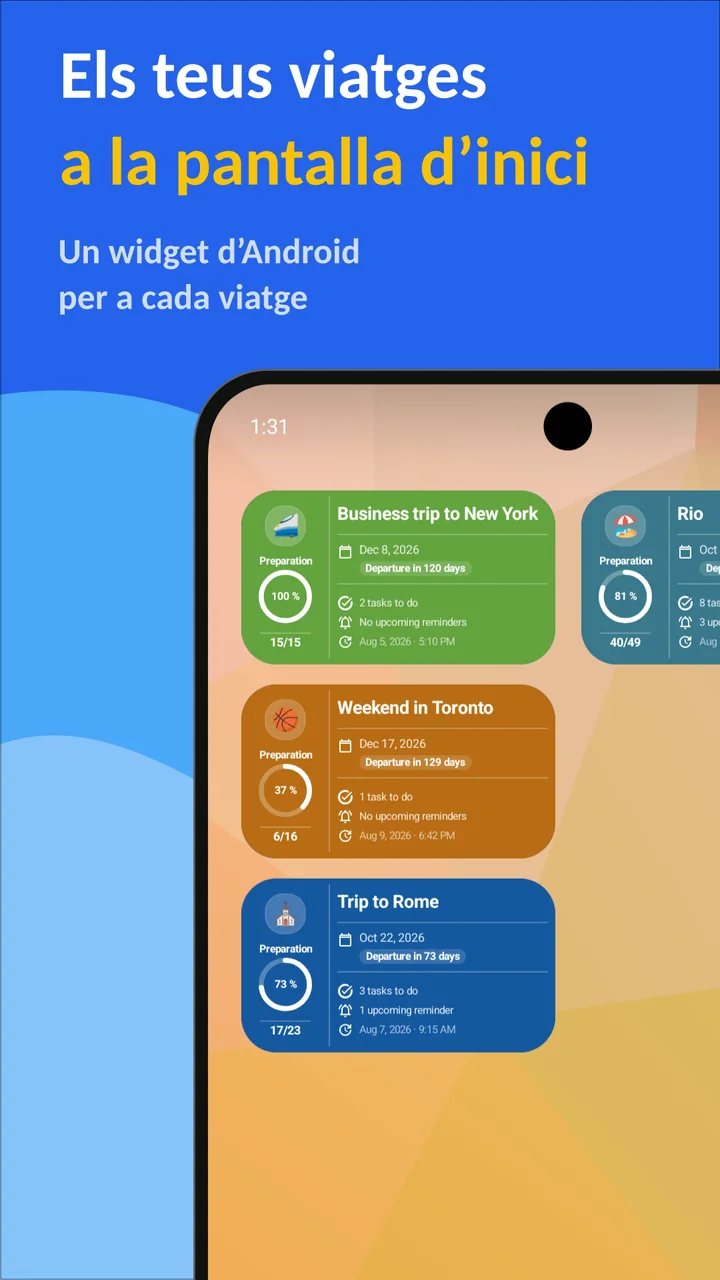 Bagolisto: Llista d'equipatge