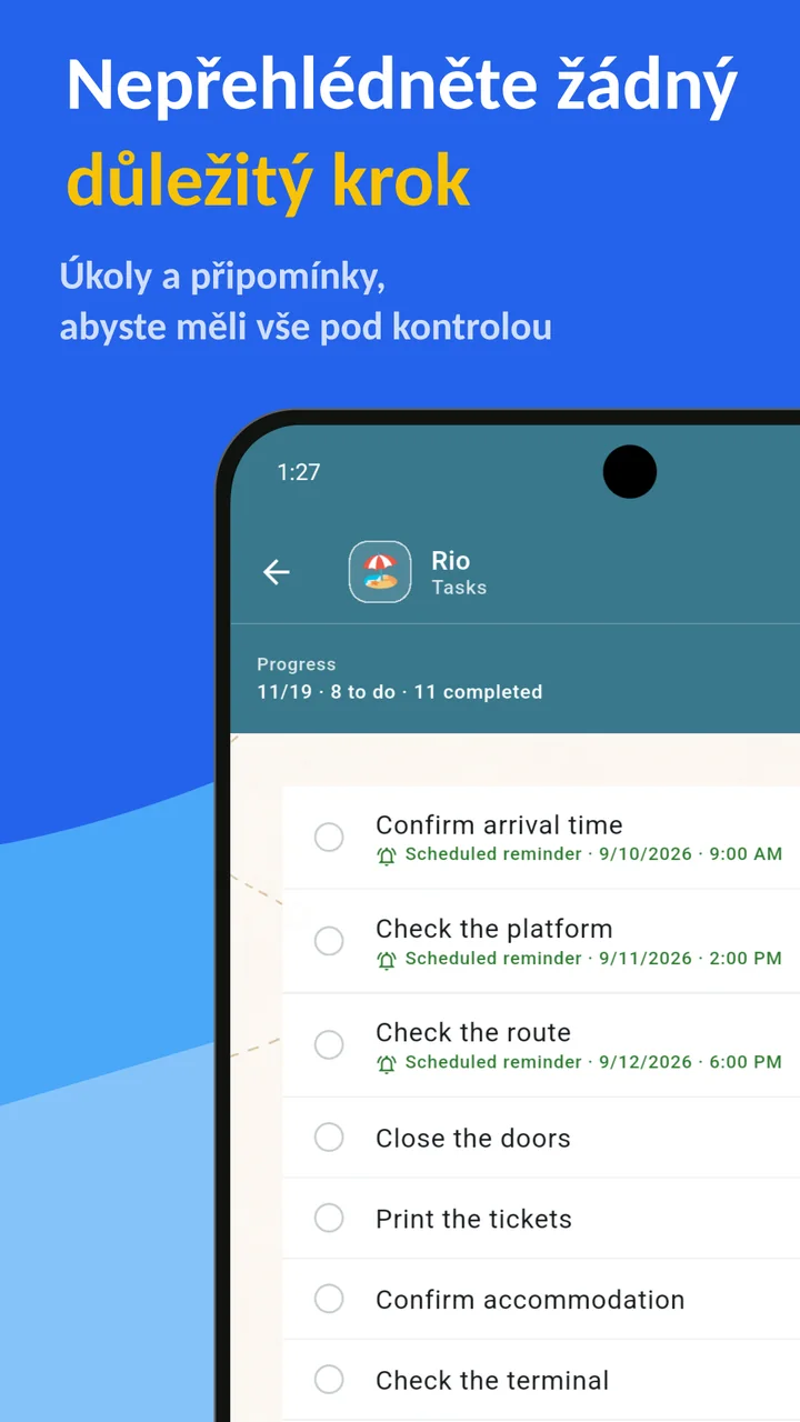 Bagolisto: Seznam na balení