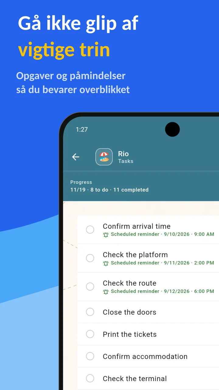 Bagolisto: Rejsepakkeliste