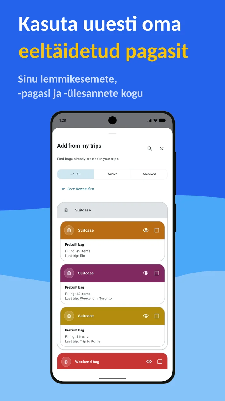 Bagolisto: Pakkimisnimekiri