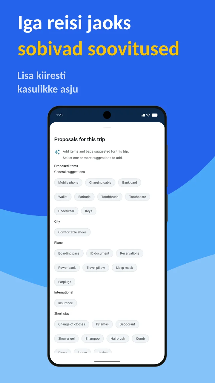 Bagolisto: Pakkimisnimekiri
