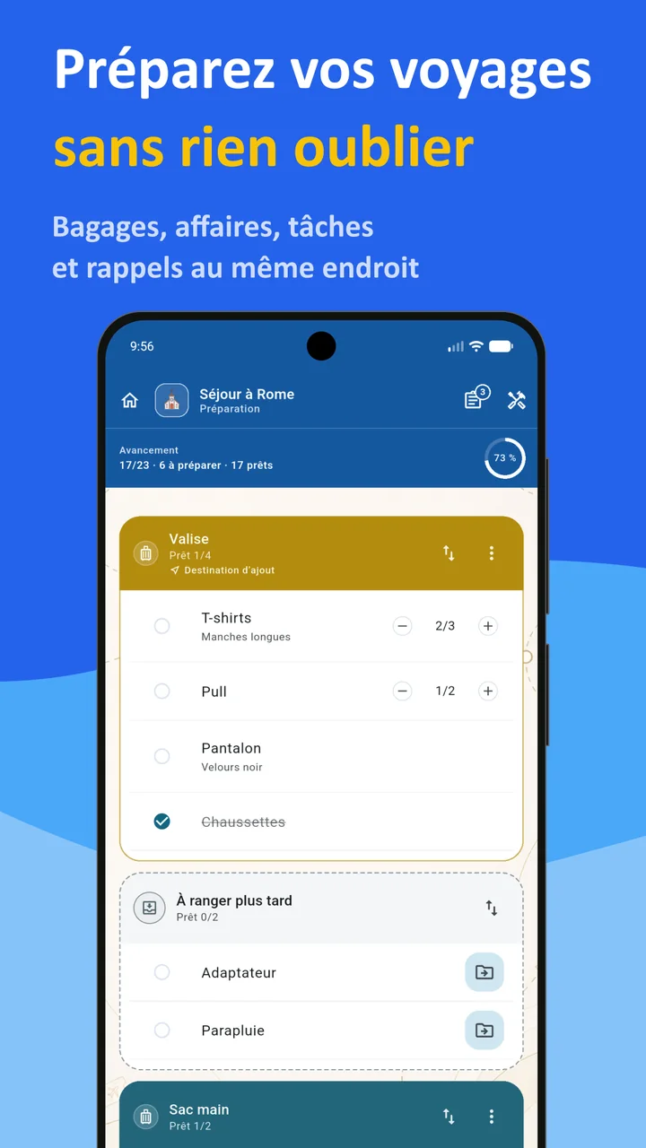 Bagolisto : liste de bagages
