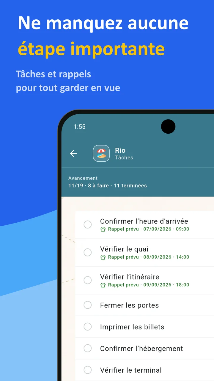 Bagolisto : liste de bagages