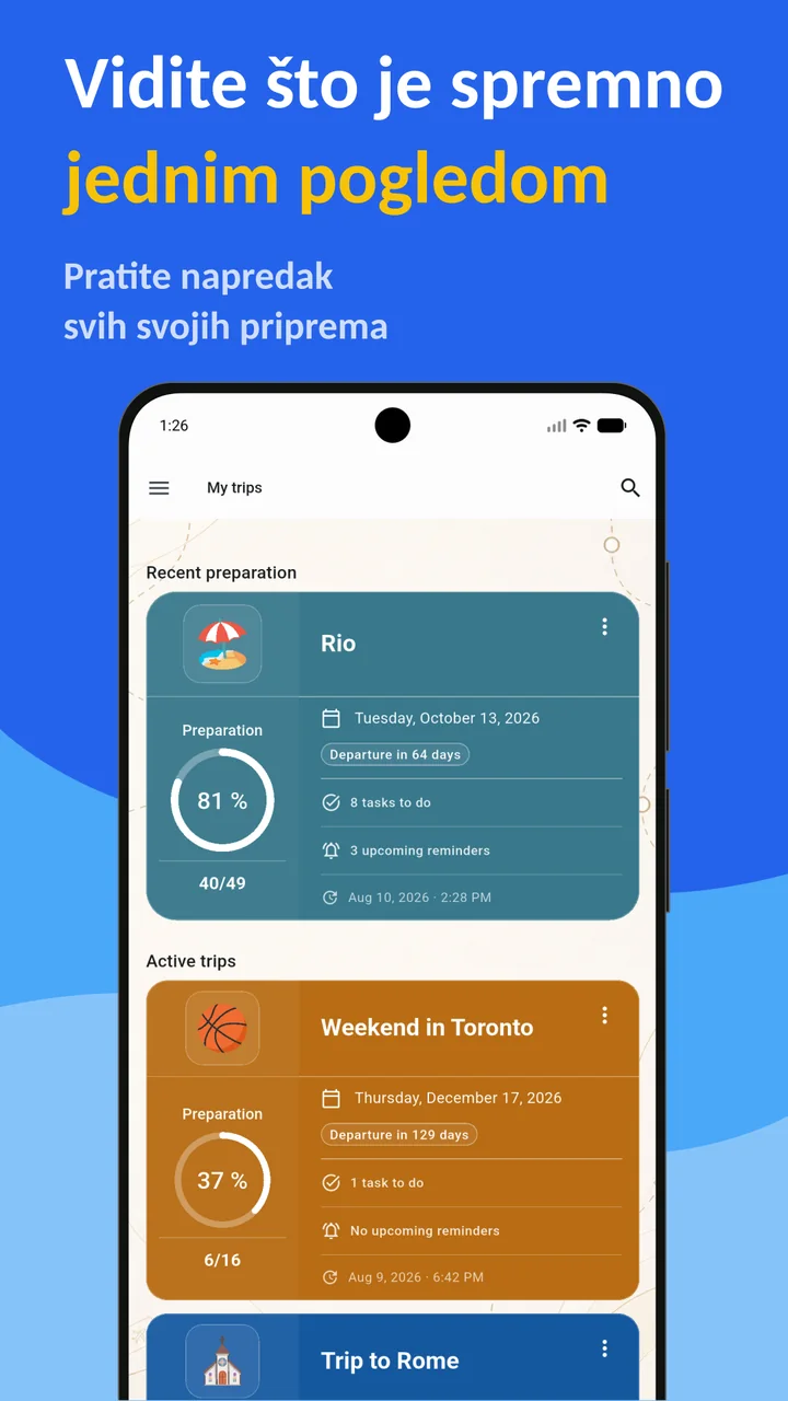 Bagolisto: Popis za pakiranje