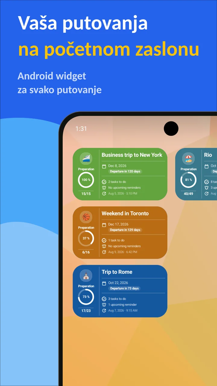 Bagolisto: Popis za pakiranje