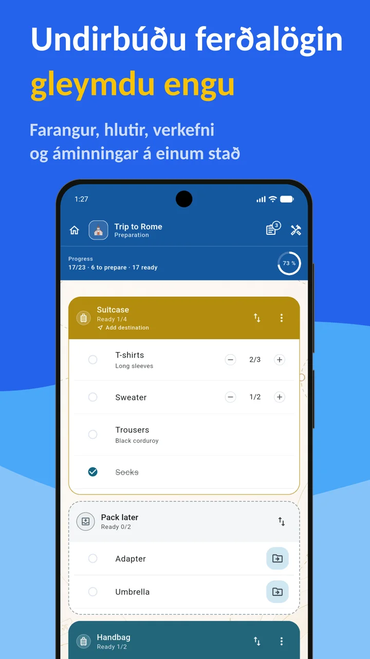 Bagolisto: Pökkunarlisti