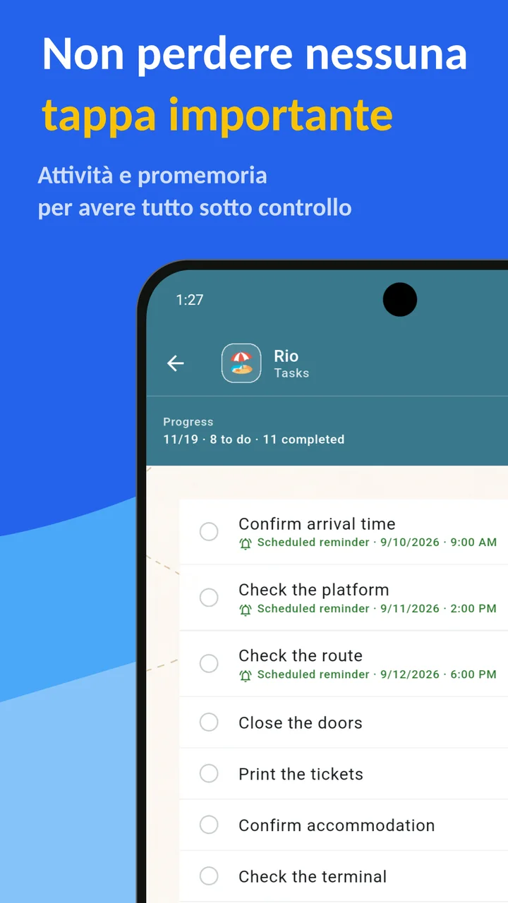 Bagolisto: Lista bagagli