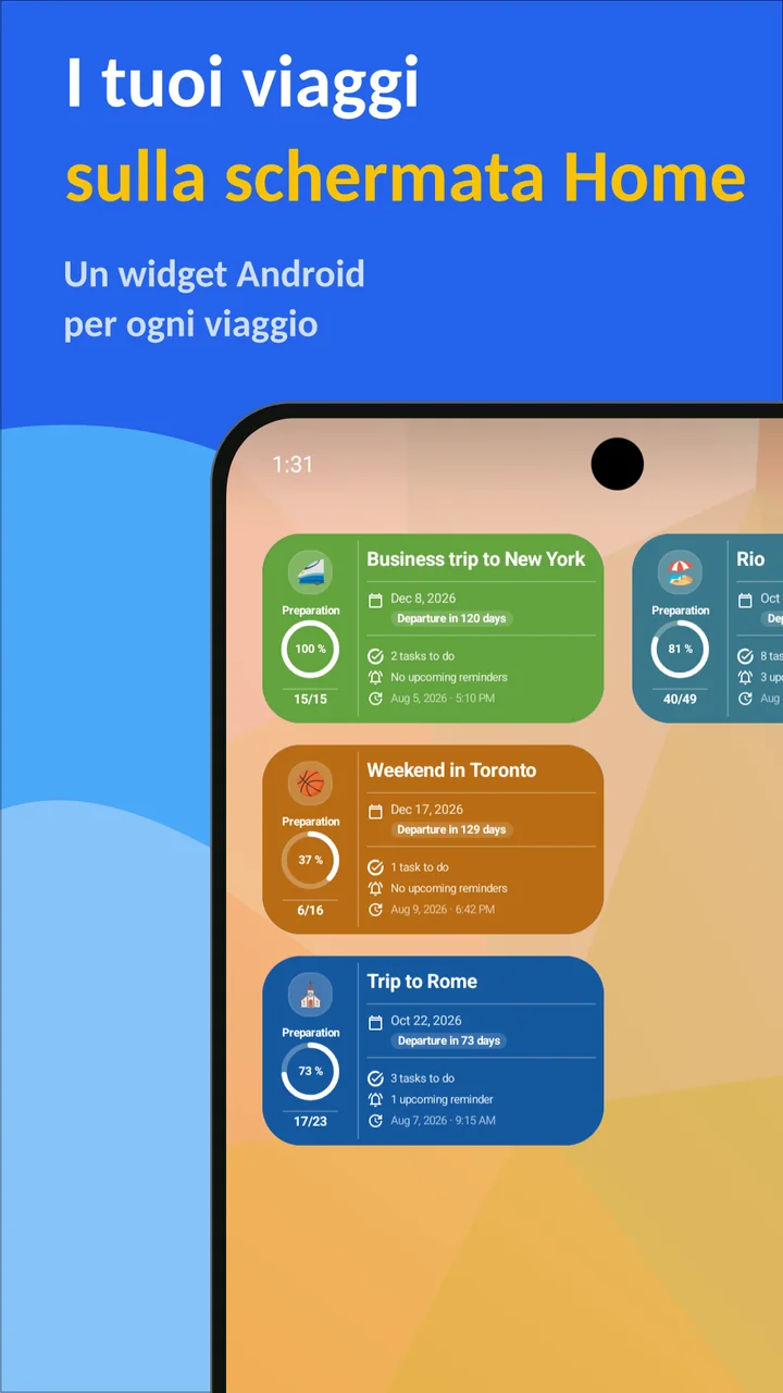 Bagolisto: Lista bagagli
