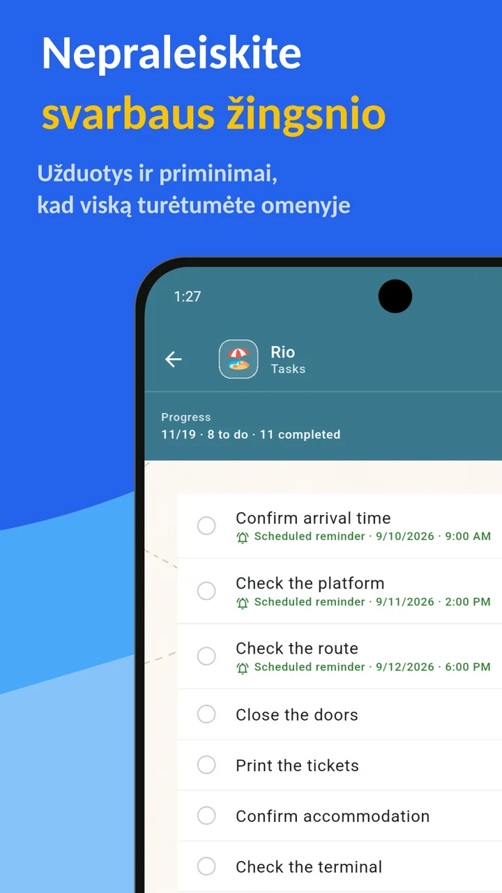 Bagolisto: Pakavimo sąrašas