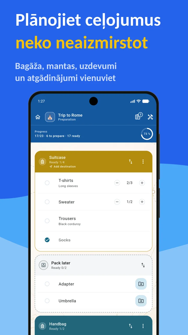 Bagolisto: Bagāžas saraksts