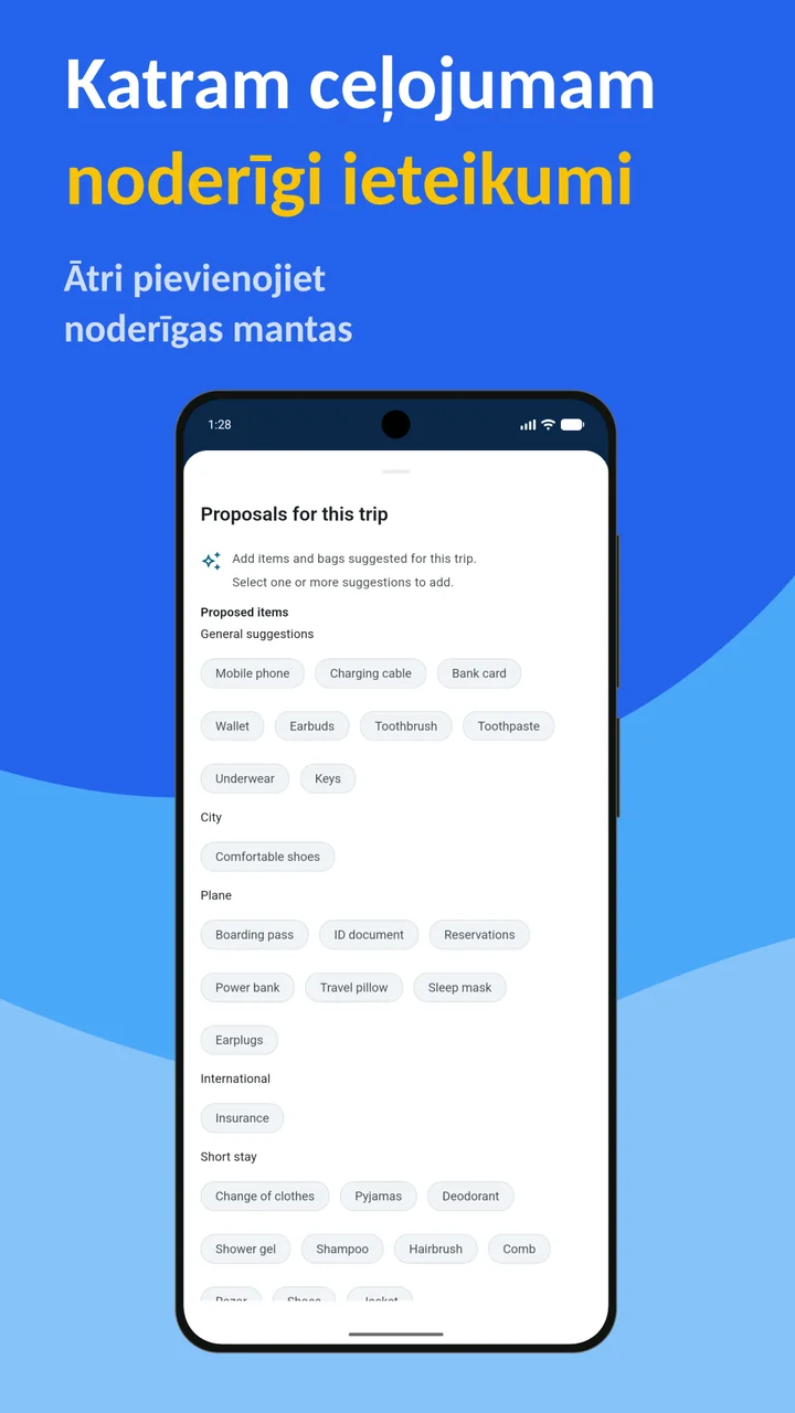 Bagolisto: Bagāžas saraksts
