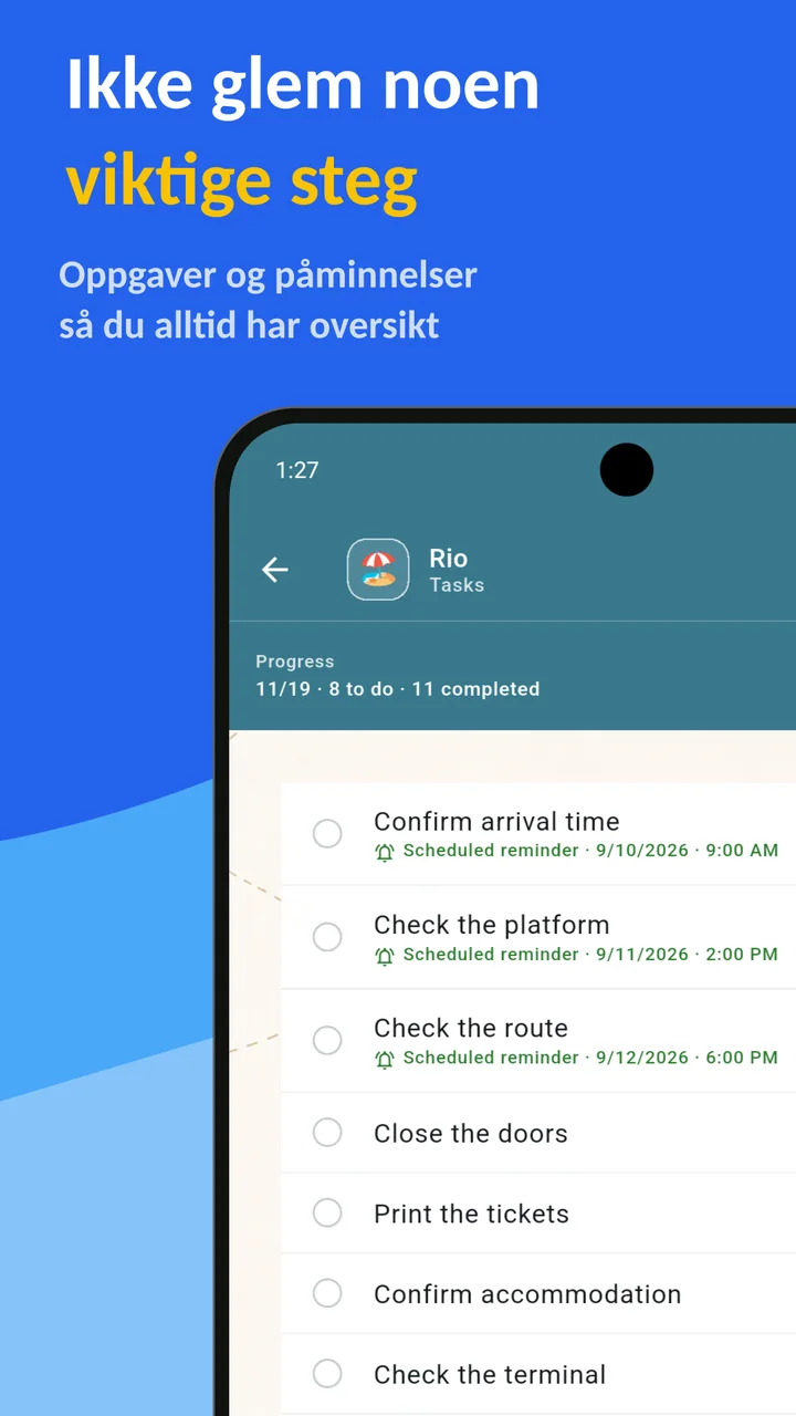 Bagolisto: Reisepakkeliste