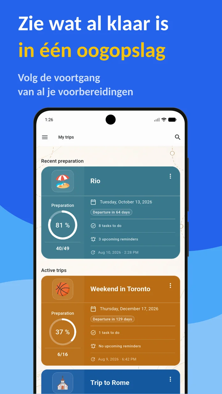 Bagolisto: Reis Inpaklijst