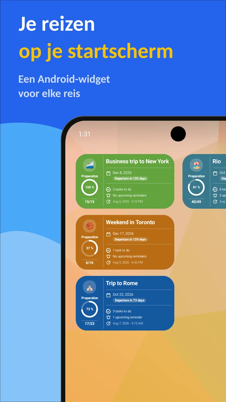 Bagolisto: Reis Inpaklijst