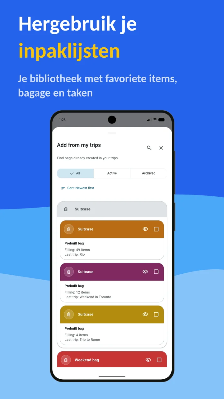Bagolisto: Reis Inpaklijst