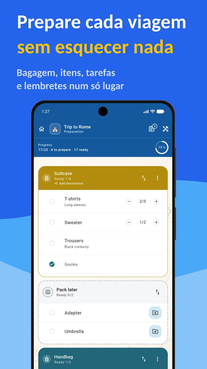 Bagolisto: Lista de bagagem