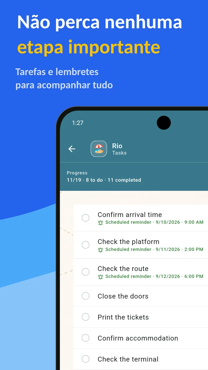 Bagolisto: Lista de bagagem