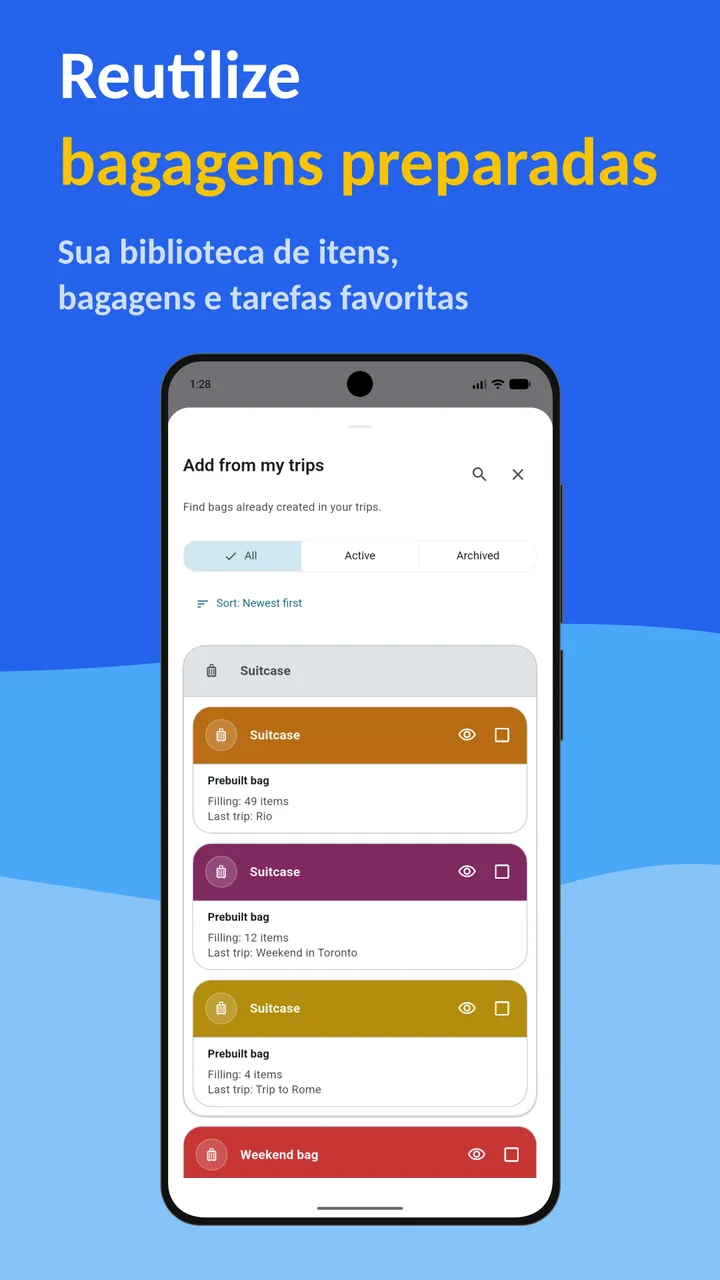Bagolisto: Lista de bagagem