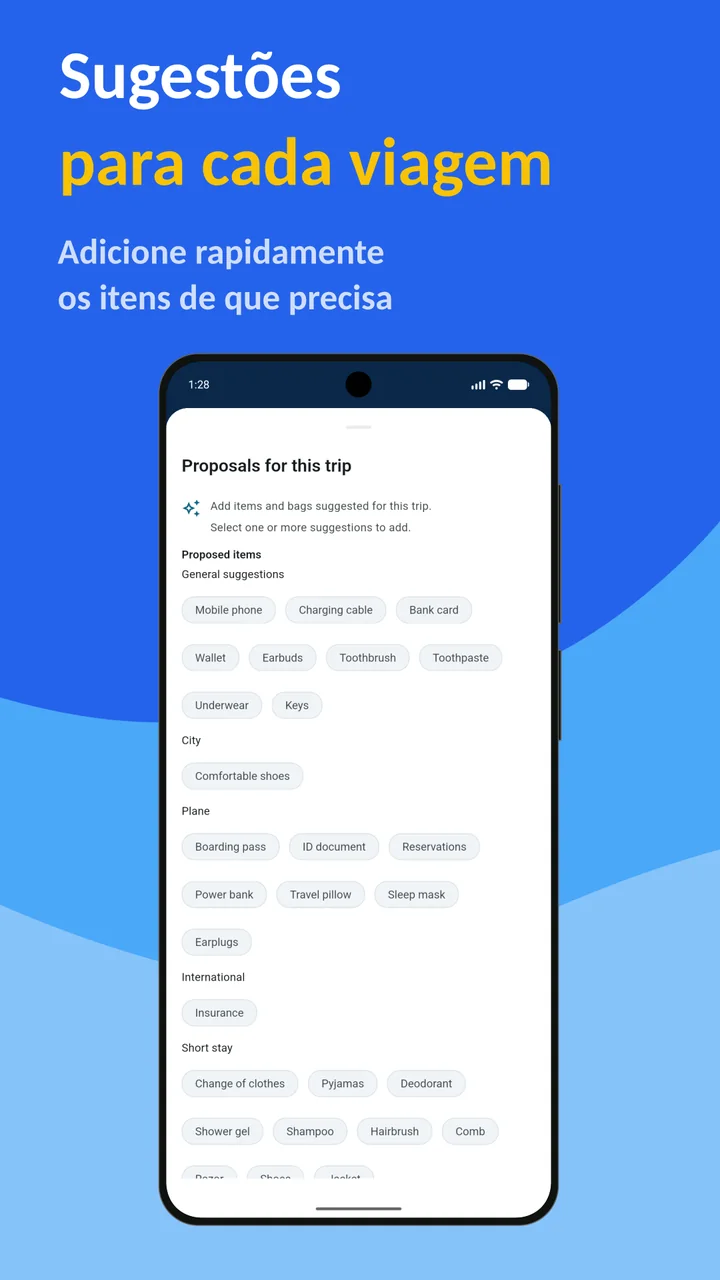 Bagolisto: Lista de bagagem