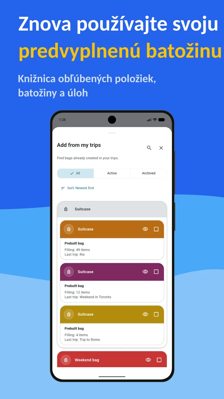 Bagolisto: Zoznam na balenie