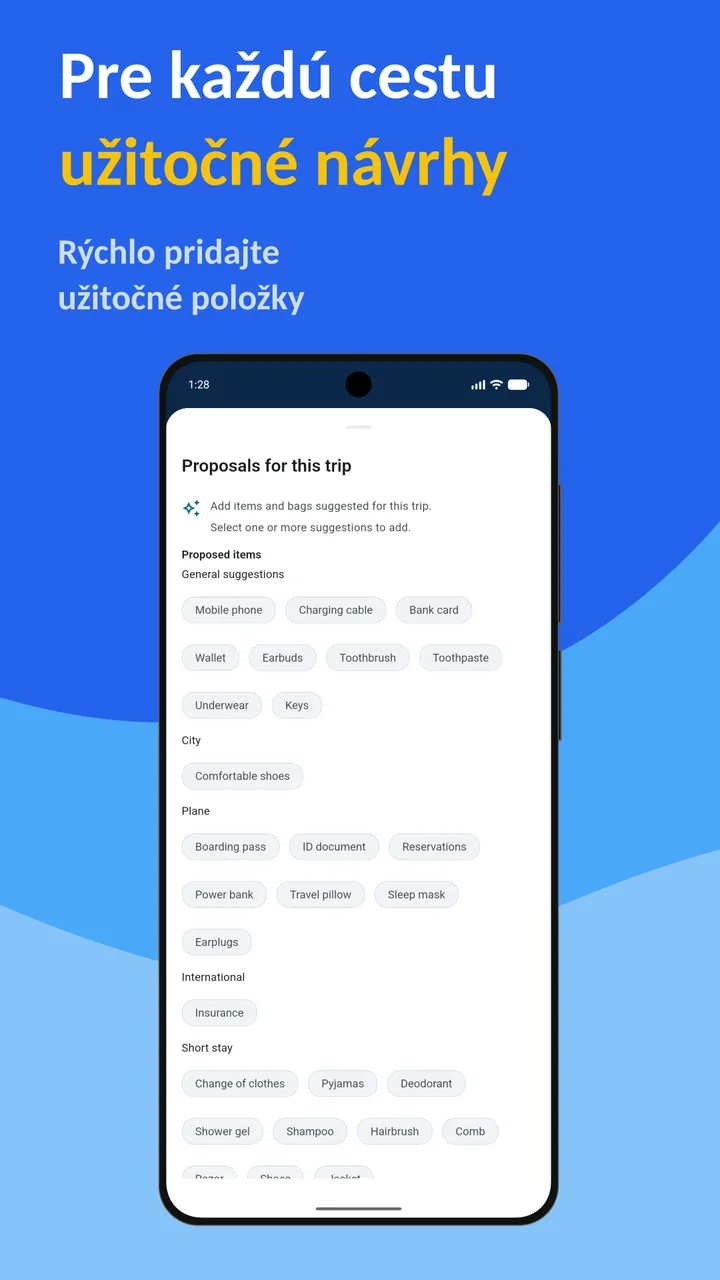 Bagolisto: Zoznam na balenie