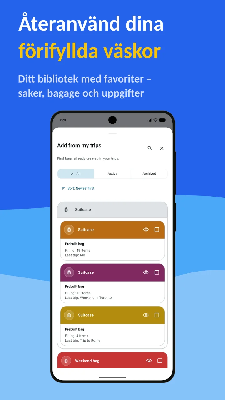 Bagolisto: Resepacklista