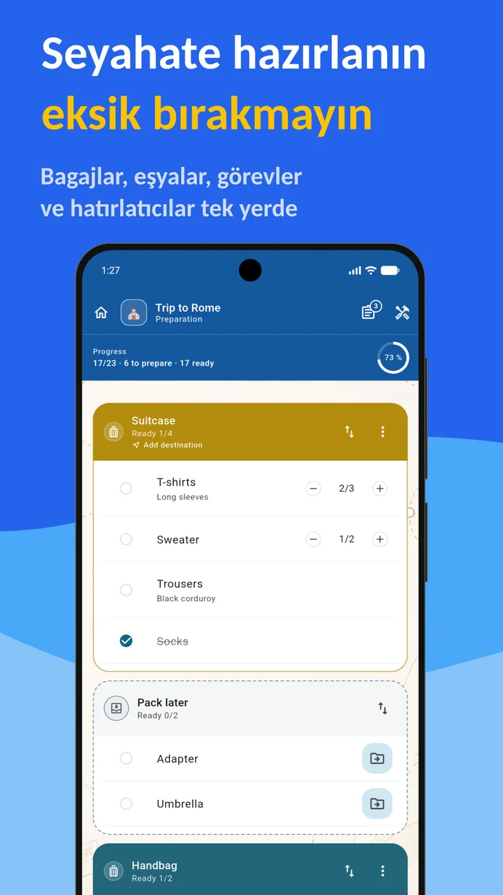 Bagolisto: Valiz Listesi