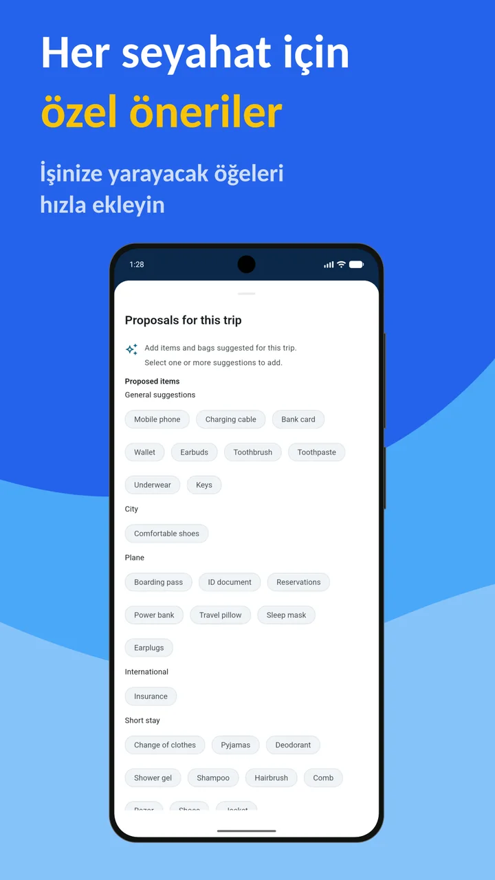 Bagolisto: Valiz Listesi